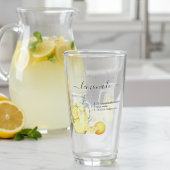 Recipe Lemonade Drink Waterverf Lemons Glas