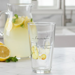 Recipe Lemonade Drink Waterverf Lemons Glas
