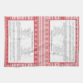 Recipe Noorse rode witte strope Winterfamilie Theedoek (Horizontaal)