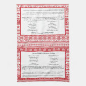 Recipe Noorse rode witte strope Winterfamilie Theedoek (Verticaal)