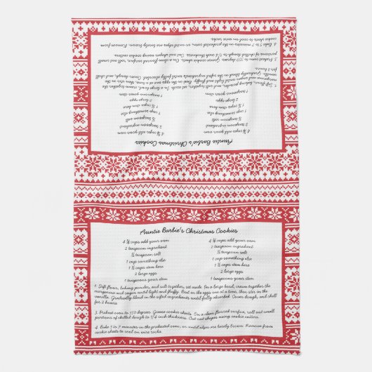 Recipe Noorse rode witte strope Winterfamilie Theedoek (Verticaal)