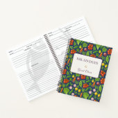 Recipe Notebook | Garden Vegetable Pattern | Foodi Notitieboek (Binnen)
