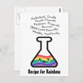 Recipe om uw eigen regenboog in een bekerglas te m briefkaart (Voorkant / Achterkant)