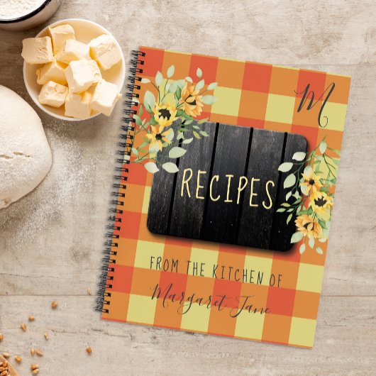 Recipe organisator kookboekretro keukenrustiek notitieboek