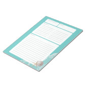 Recipe Page Aqua Sand Dollar en Lace Notitieblok (Schuin)