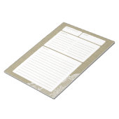 Recipe Page Burlap en Lace Notitieblok (Schuin)