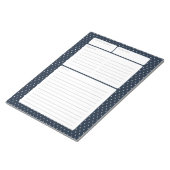 Recipe Page Navy Blue en Polka Dots Notitieblok (Schuin)