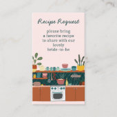 RECIPE REQUEST Bridal Shower Cute Recipe Request Informatiekaartje (Voorkant)