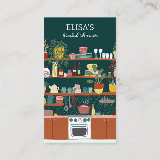 RECIPE REQUEST Bridal Shower Cute Recipe Request Informatiekaartje (Achterkant)