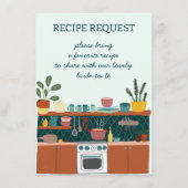 RECIPE REQUEST Bridal Shower Cute Recipe Request Informatiekaartje (Voorkant)