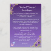 Recipe Request - Purple Mauve Flowers & White Informatiekaartje (Voorkant)
