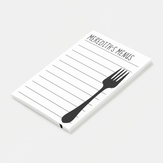 Recipe Sharing Note Pad voor Chef (Schuin)