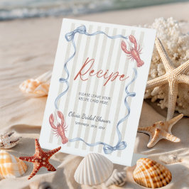 Recipe She’s a Catch Coastal Bridal Shower Reclamebord Met Voetstuk