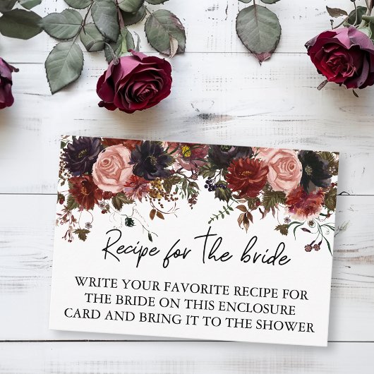 Recipe voor bruid Vrijgezellenfeest Autumn Hallowe Informatiekaartje