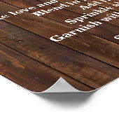 Recipe voor Happy Marriage Wedding Country Gift Poster (Hoek)