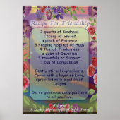 Recipe voor Poster vriendschap (Voorkant)