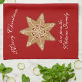 Recipe voor prettige kerstdagen theedoek (Gevouwen)