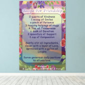 Recipe voor vriendschap canvas afdruk (Insitu (Houten vloer))