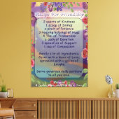 Recipe voor vriendschap canvas afdruk (Insitu (Woonkamer))