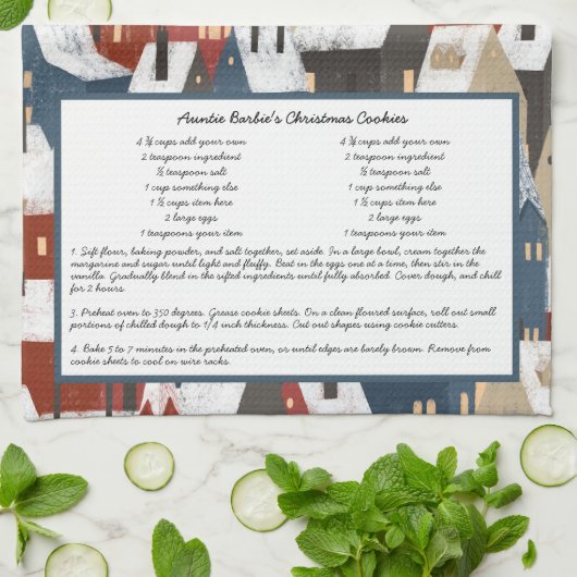 Recipe winterwoning in Roestland Theedoek (Gevouwen)