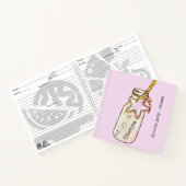 Recipe zomerpartij zwarte roze flesnaam flesje notitieboek (Binnen)