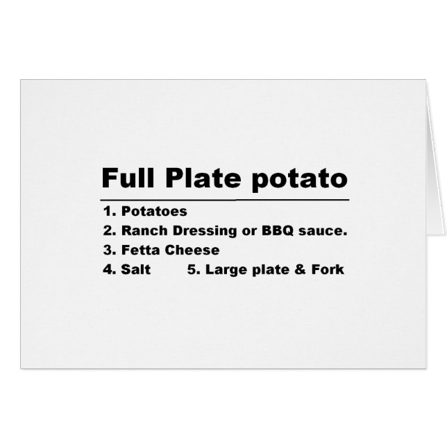 Recipenkaart (Voorkant Horizontaal)