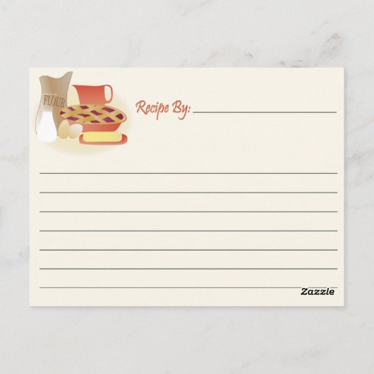 Recipenkaart - Baking Briefkaart (Achterkant)