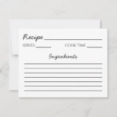 Recipenkaart Kaart (Voorkant)