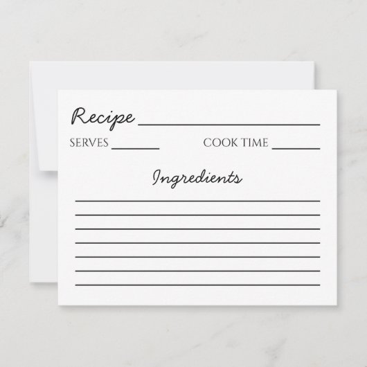Recipenkaart Kaart (Voorkant)