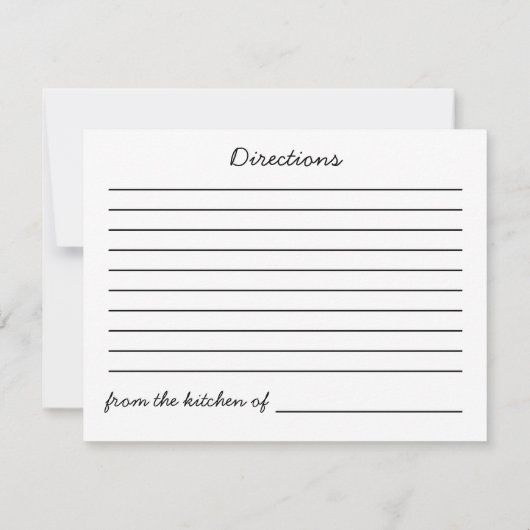 Recipenkaart Kaart (Achterkant)