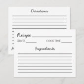 Recipenkaart Kaart (Voorkant / Achterkant)