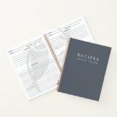 Recipes | Elegant Chic Stone Grey Sophisticated Notitieboek (Binnen)
