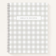 Recipes | Gingham Pattern Grey and White