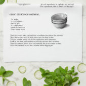 Recipes met potloodillustraties; havermout, eieren theedoek (Gevouwen)