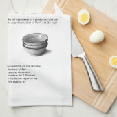 Recipes met potloodillustraties; havermout, eieren theedoek (Quarter Fold)