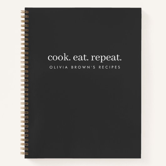 Recipes | Minimale kool — Grijze kook — Herhaling Notitieboek (Voorkant)