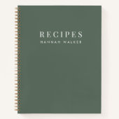 Recipes | Minimalistisch milieuvriendelijk bosgebi Notitieboek (Voorkant)