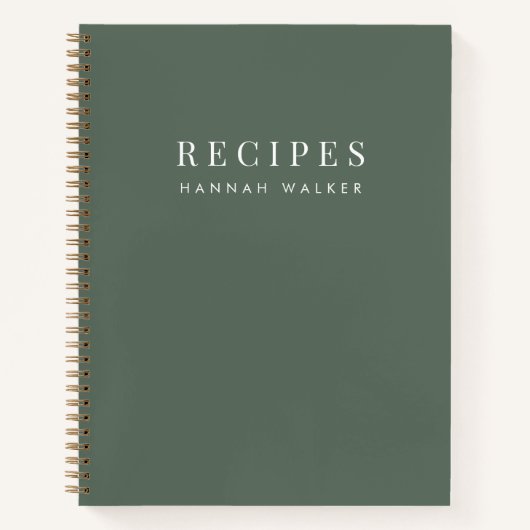 Recipes | Minimalistisch milieuvriendelijk bosgebi Notitieboek (Voorkant)