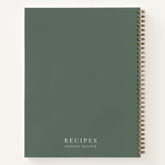 Recipes | Minimalistisch milieuvriendelijk bosgebi Notitieboek (Achterkant)
