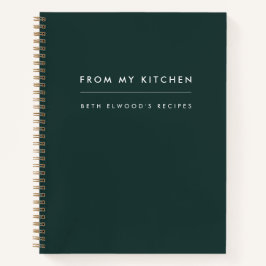 Recipes | Modern Trendy Dark Green uit mijn keuken Notitieboek