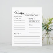 Recipes, Recipe card, Recipe insert (Staand voorkant)