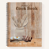 Recipes Rustic Kitchen Daisy Personalized Notitieboek (Voorkant)