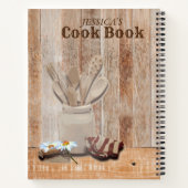 Recipes Rustic Kitchen Daisy Personalized Notitieboek (Achterkant)