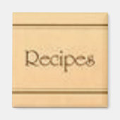 Recipes Square Magnet (Voorkant)