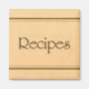 Recipes Square Magnet