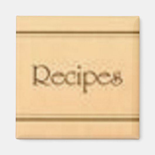 Recipes Square Magnet (Voorkant)