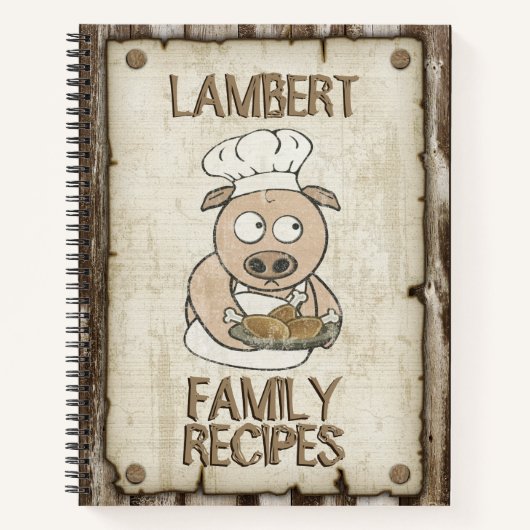 Recipes van de Chef Family Pig Notitieboek (Voorkant)