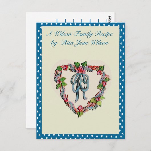 Recipiekaarten Briefkaart (Voorkant / Achterkant)