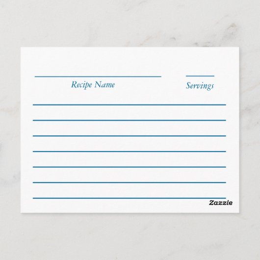 Recipiekaarten Briefkaart (Achterkant)