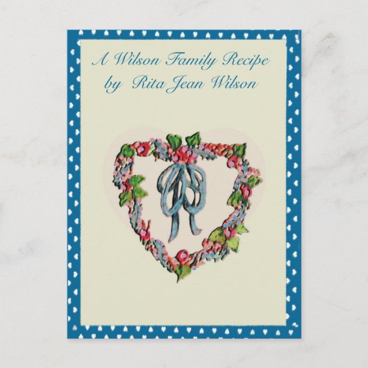 Recipiekaarten Briefkaart (Voorkant)